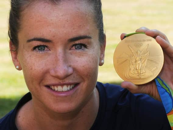 Maddie with her Olympic Gold