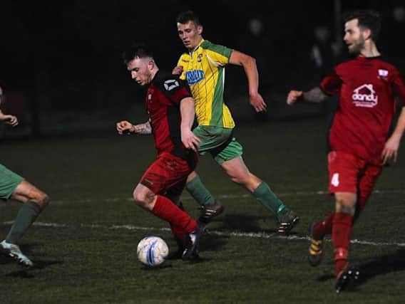 Dan Simmonds struck from the penalty spot in Wick's defeat on Saturday. Picture by Stephen Goodger