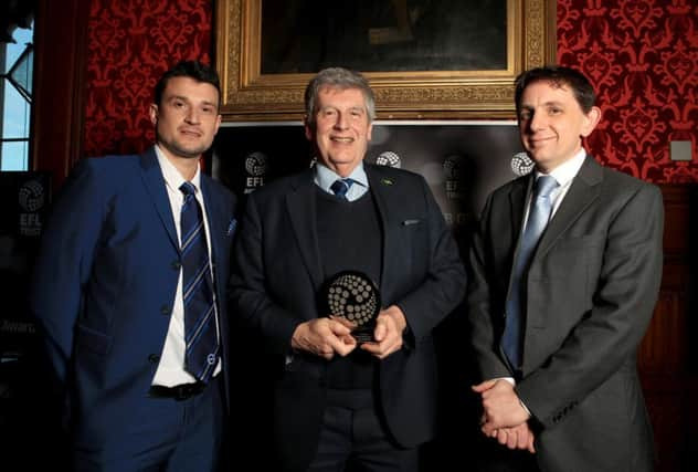 Representatives of Brighton and Hove Albion, winners of the Play South East Checkatrade Community Club of the Year during the EFL Community Awards (Photograph: John Walton) EMP_EFL_AWARDS_11.JPG