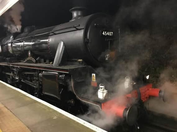 The steam train passed through Hove and Worthing