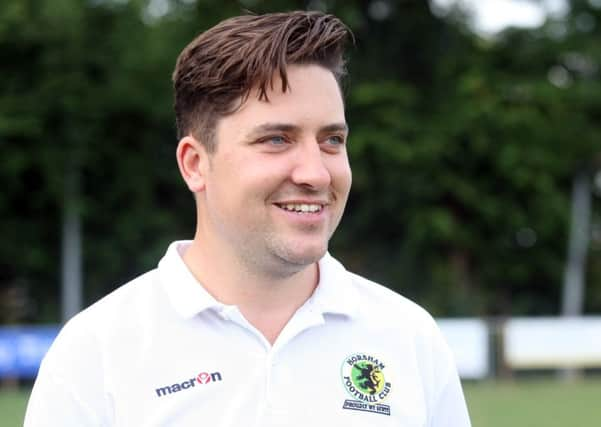 DM16139200a.jpg Football: Horsham v Lewes. Horsham manager Dominic Di Paola. Photo by Derek Martin SUS-160829-220736008