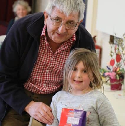 Jessie Marcantonio receiving her Easter egg