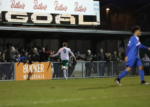 Jimmy Wild celebrates his winner / Picture by Tim Hale