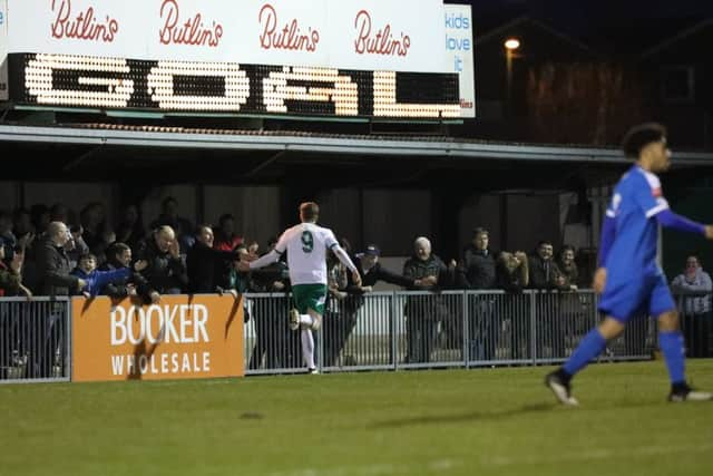 Jimmy Wild celebrates his winner / Picture by Tim Hale