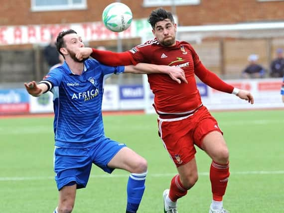 Dan Summers played the full 90 minutes for Worthing this afternoon. Picture by Stephen Goodger