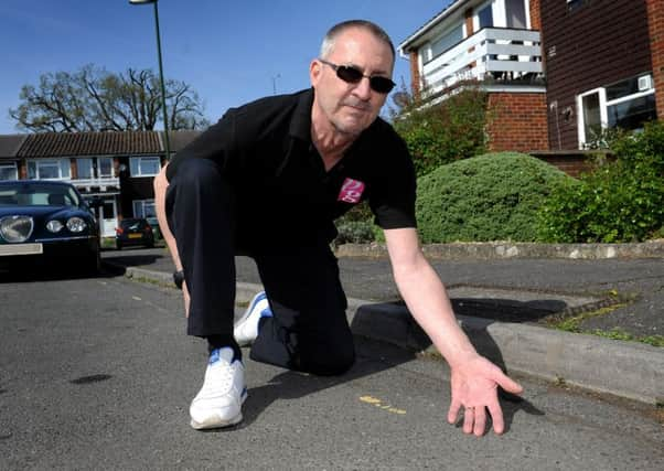 Stephen Wickens shows the faded yellow lines