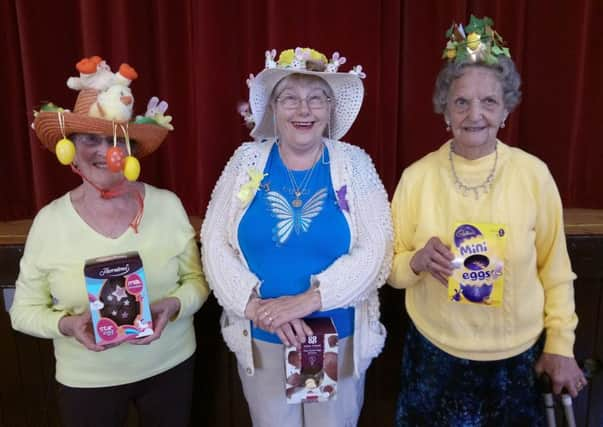 Winners, from left, Maureen Horwood, June Stone and Irene Ballam