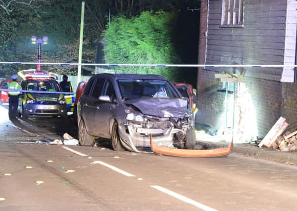 The two-car collision happened on the B2003 in Maynards Green. Picture: Dan Jessup