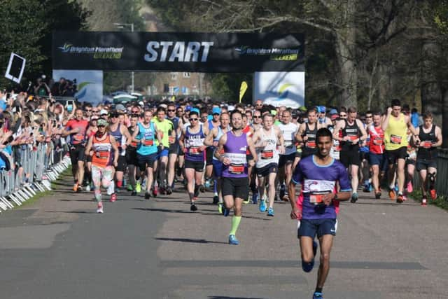 Runners at this year's Brighton Marathon. Picture: Eddie Mitchell