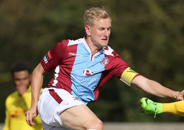 Simon Johnson scored Hastings United's opening two goals in the 5-1 win away to South Park. Picture courtesy Scott White