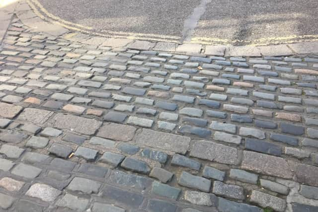 A bumpy pedestrianised part of East Street