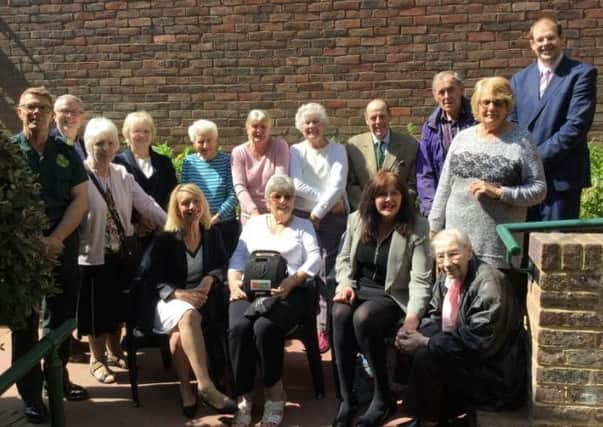 MP sir Nicholas Soames alongside councillors and the residents at Hanover Court in Haywards Heath