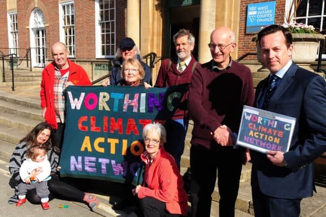 The signatures were presented to Nathan Elvery, CEO of West Sussex County Council. Picture: Kate Shemilt