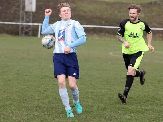 Matt Hards' netted from the penalty spot for Worthing United on Saturday.