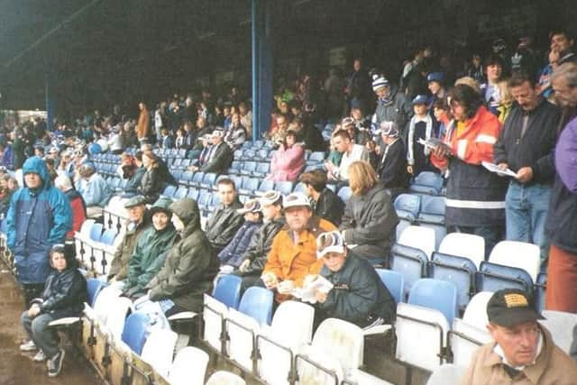 Fans pictured in the South Stand. Picture by www.wearebrighton.com