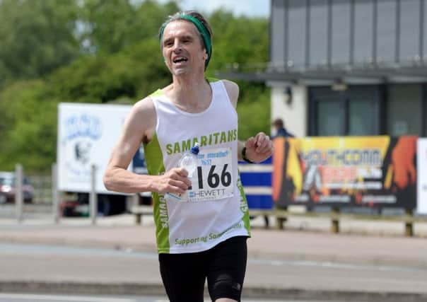 Phil on his way to completing the Worcester Marathon