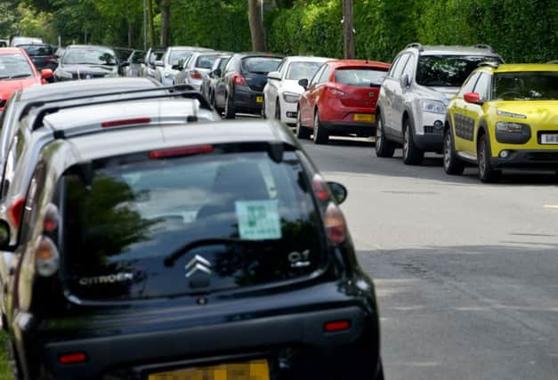 Parking outside Battle Abbey School, Hastings Road, Bexhill.