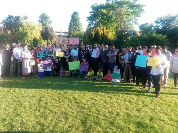 A vigil for the people affected by the Manchester bomb attack was held in Crawley's Memorial Gardens