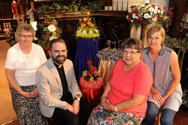 Tarring Flower Festival, Life of Tarring in Bloom
Peggy Chandler. Fr Mark, Joyce Matthews. Caroline Birch. Pic Steve Robards SR1712438 SUS-170206-180834001