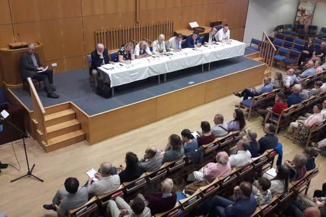 Candidates at hustings at Brighton Road Baptist Church