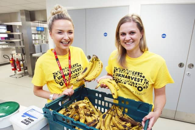 Brogan Hill, left and Georgie Porter from UK Harvest. Photo by Derek Martin DM17527506a.jpg