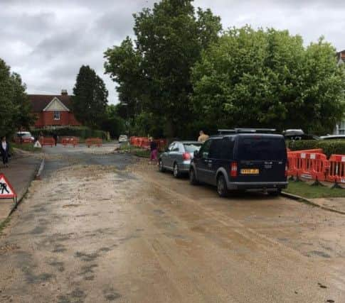 Chichester Fire Station posted this photo of the scene in Summersdale Road