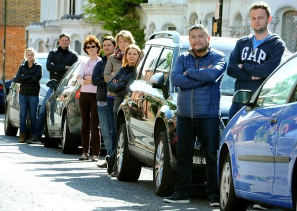 Residents of Barttelot Road are protesting over parking in Zone A in Horsham. Pic Steve Robards  SR1708694 SUS-170426-101238001