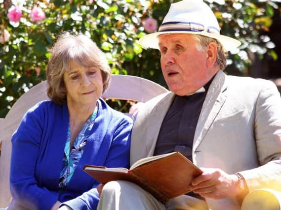 New Theatre Productions at West Dean Gardens. Barbara MacWhirter and Dennis Harrison. Photo by Derek Martin