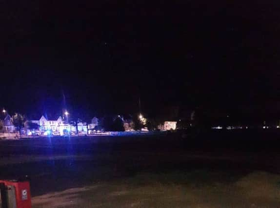 Air ambulance landed in Whitley Road Rec. Photo by Mike Bentley. SUS-170619-104359001