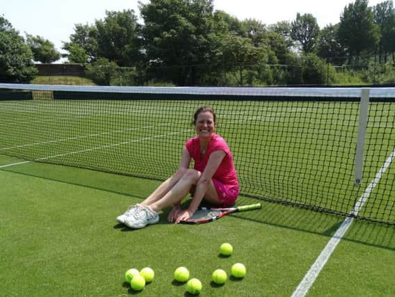 Club member and ladies first team player Lucy Parkin enjoying the grass