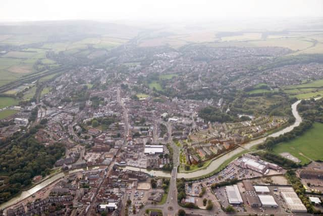 An aerial visualisation of how the North Street Quarter development would look