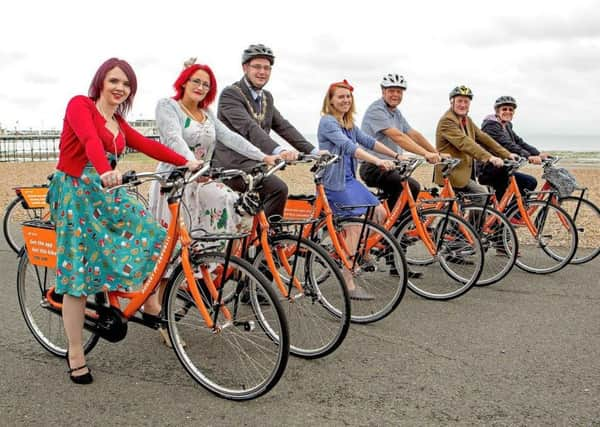 The launch of the bike hire scheme, Donkey Republic, in Worthing. Picture by David Smith SUS-170629-162115001