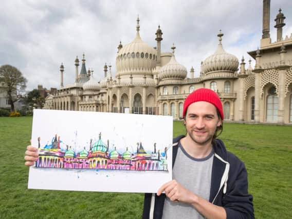 Richard Berner with his Royal Pavilion design