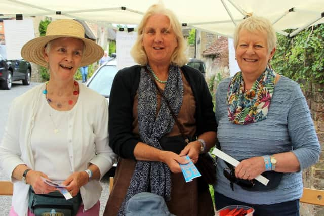 Ticket sellers: Kim Hope, Kate Losty and Mary Leonard