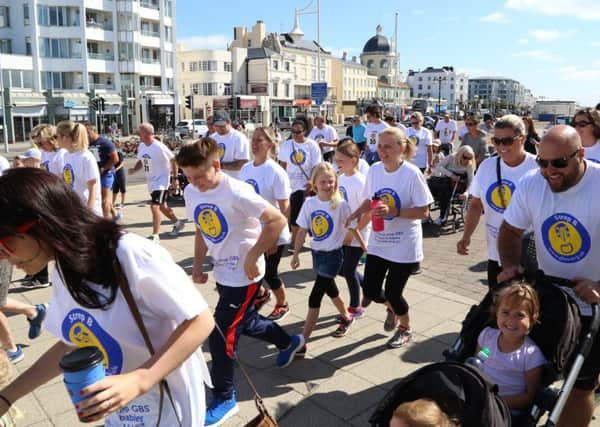 The first ever Strep B Stomp along Worthing seafront