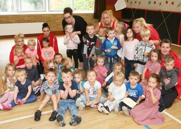 Nursery children had been putting their pocket money into the collection tin in the hope of buying a minibus. Picture: Derek Martin. SUS-171107-170315008