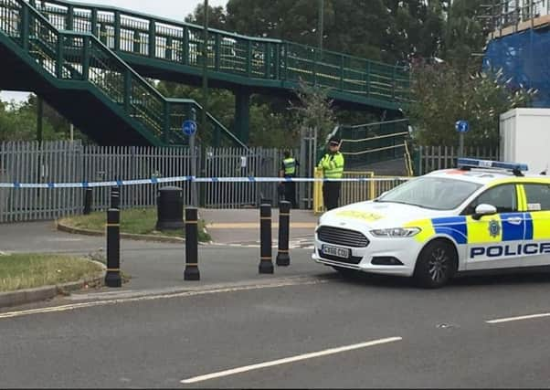 Police on scene, photo by Eddie Mitchell