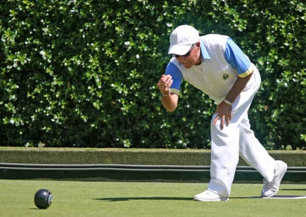 Tony Tack of Pagham in recent action at Chichester's Priory Park green / Picture by Derek Martin