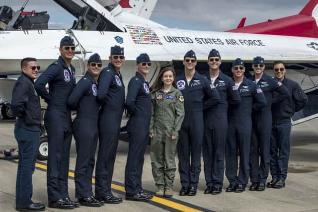 Beth Moran with the Thunderbirds.