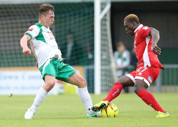 The Rocks do battle with Crawley / Picture by Tim Hale