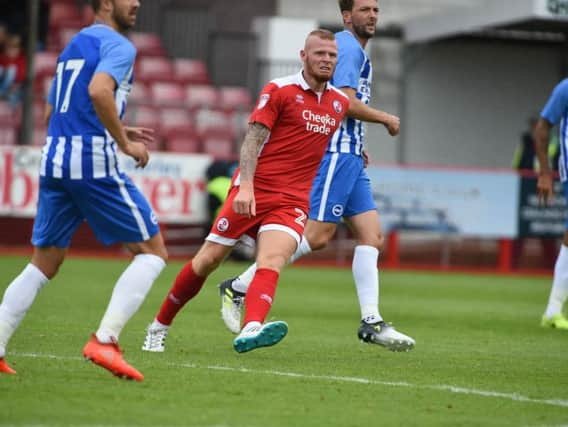 Crawley Town striker Thomas Verheydt in action against Brighton last week.
Picture by Phil Westlake.