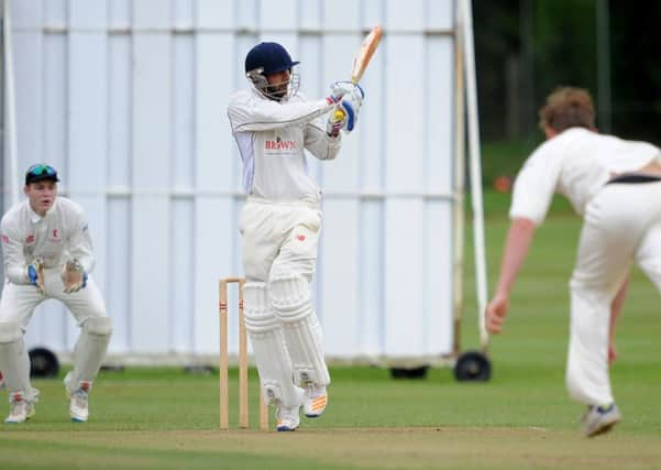 Horsham v Roffey - cricket. Ross White to Rohit Jagota. Pic Steve Robards SR1717573 SUS-170708-115201001