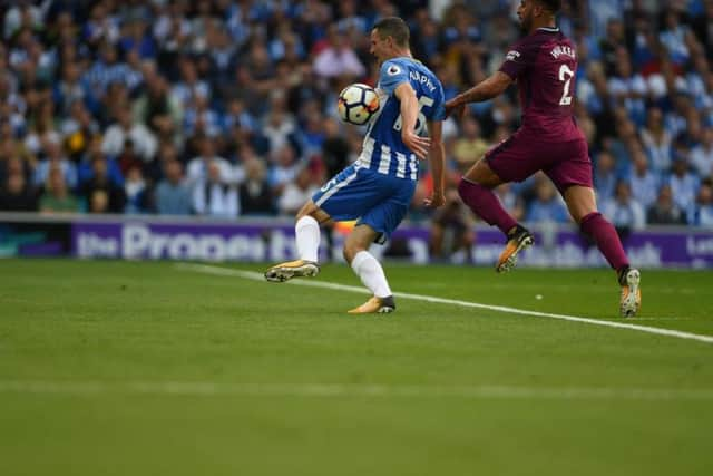 Jamie Murphy gets ahead of Kyle Walker. Picture by PW Sporting Pics