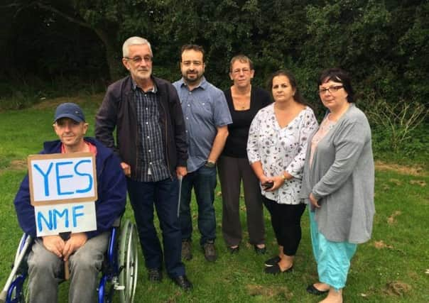 With the exception of Lawrence Chapman, left, residents pictured expressed concern over the New Monks Farm development SUS-170814-140658001