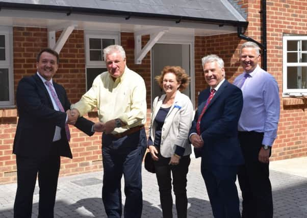 (L to R) Craig Durman from Brymor with Cllr Trevor Bence, Philippa Dart, Brian Pople and Nigel Lynn from Arun