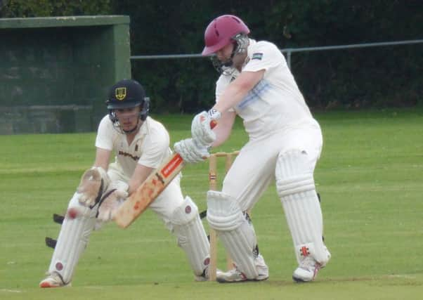 James Hamilton plays one into the off-side during Rye's victory over Rottingdean. Pictures by Simon Newstead