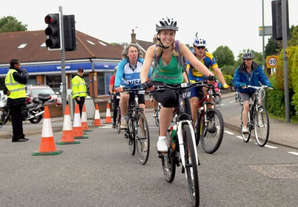 jpco-19-6-13 London to Brighton Cycle ride at Smallfield coss roads (Pic by Jon Rigby) ENGPPP00320130617170705