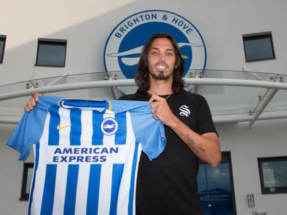 New signing Ezuquiel Schelotto. Picture by Geoff Penn/BHAFC