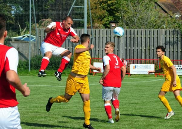 Action from Bosham's recent clash with Upper Beeding / Picture by Kate Shemilt