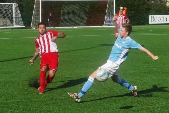 Corey Wheeler tries to cut out a ball down the line. Picture courtesy Mark Killy